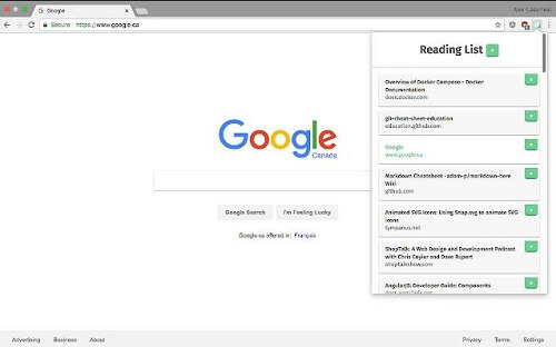 chrome reading list